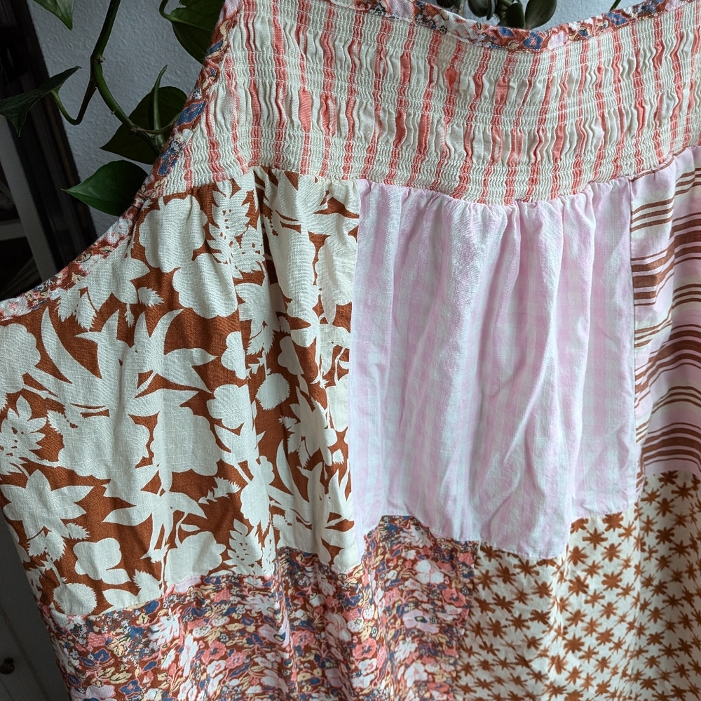 Universal Thread Patchwork Smocked Midi Dress - P… - image 3